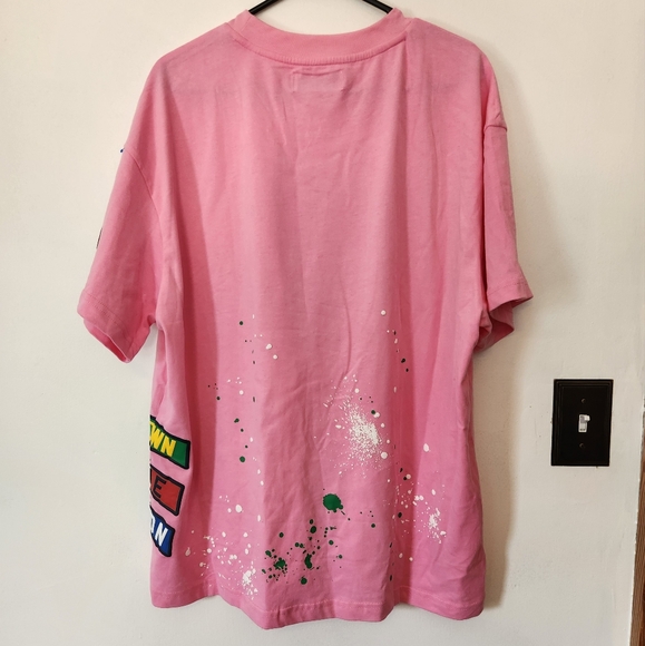 🌸First Row varsity bird pink oversized grafic tee Size L - Picture 3 of 6